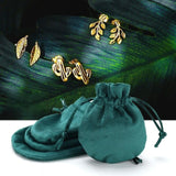 Maxbell Drawstring Bag Velvet Gift Bag Rings Jewelry Pouch Blue 6.5x8.5cm