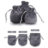 Maxbell Drawstring Bag Velvet Gift Bag Rings Jewelry Pouch Blue 6.5x8.5cm
