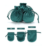 Maxbell Drawstring Bag Velvet Gift Bag Rings Jewelry Pouch Blue 6.5x8.5cm