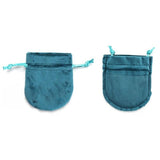 Maxbell Drawstring Bag Velvet Gift Bag Rings Jewelry Pouch Blue 6.5x8.5cm
