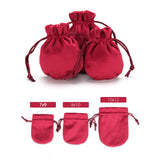 Maxbell Drawstring Bag Velvet Gift Bag Rings Jewelry Pouch Blue 6.5x8.5cm