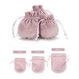 Maxbell Drawstring Bag Velvet Gift Bag Rings Jewelry Pouch Blue 6.5x8.5cm