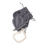 Maxbell Drawstring Bag Velvet Gift Bag Rings Jewelry Pouch Blue 6.5x8.5cm