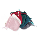 Maxbell Drawstring Bag Velvet Gift Bag Rings Jewelry Pouch Blue 6.5x8.5cm