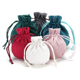 Maxbell Drawstring Bag Velvet Gift Bag Rings Jewelry Pouch Blue 6.5x8.5cm