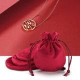 Maxbell Drawstring Bag Velvet Gift Bag Rings Jewelry Pouch Blue 6.5x8.5cm