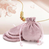 Maxbell Drawstring Bag Velvet Gift Bag Rings Jewelry Pouch Blue 6.5x8.5cm