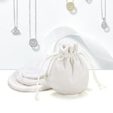 Maxbell Drawstring Bag Velvet Gift Bag Rings Jewelry Pouch Blue 6.5x8.5cm