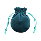 Maxbell Drawstring Bag Velvet Gift Bag Rings Jewelry Pouch Blue 7.5x9.5cm