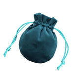 Maxbell Drawstring Bag Velvet Gift Bag Rings Jewelry Pouch Blue 7.5x9.5cm