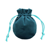 Maxbell Drawstring Bag Velvet Gift Bag Rings Jewelry Pouch Blue 7.5x9.5cm