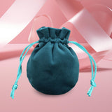 Maxbell Drawstring Bag Velvet Gift Bag Rings Jewelry Pouch Blue 7.5x9.5cm