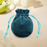 Maxbell Drawstring Bag Velvet Gift Bag Rings Jewelry Pouch Blue 7.5x9.5cm
