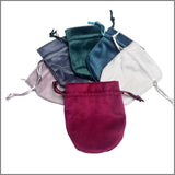 Maxbell Drawstring Bag Velvet Gift Bag Rings Jewelry Pouch Blue 9.5x11.5cm