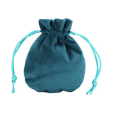 Maxbell Drawstring Bag Velvet Gift Bag Rings Jewelry Pouch Blue 9.5x11.5cm