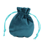Maxbell Drawstring Bag Velvet Gift Bag Rings Jewelry Pouch Blue 9.5x11.5cm