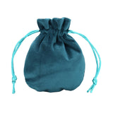 Maxbell Drawstring Bag Velvet Gift Bag Rings Jewelry Pouch Blue 9.5x11.5cm