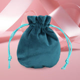 Maxbell Drawstring Bag Velvet Gift Bag Rings Jewelry Pouch Blue 9.5x11.5cm