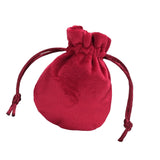 Maxbell Drawstring Bag Velvet Gift Bag Rings Jewelry Pouch Wine Red 6.5x8.5cm