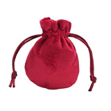 Maxbell Drawstring Bag Velvet Gift Bag Rings Jewelry Pouch Wine Red 6.5x8.5cm
