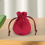 Maxbell Drawstring Bag Velvet Gift Bag Rings Jewelry Pouch Wine Red 6.5x8.5cm
