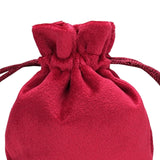 Maxbell Drawstring Bag Velvet Gift Bag Rings Jewelry Pouch Wine Red 7.5x9.5cm