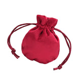 Maxbell Drawstring Bag Velvet Gift Bag Rings Jewelry Pouch Wine Red 7.5x9.5cm