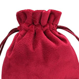 Maxbell Drawstring Bag Velvet Gift Bag Rings Jewelry Pouch Wine Red 9.5x11.5cm