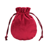 Maxbell Drawstring Bag Velvet Gift Bag Rings Jewelry Pouch Wine Red 9.5x11.5cm