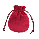 Maxbell Drawstring Bag Velvet Gift Bag Rings Jewelry Pouch Wine Red 9.5x11.5cm