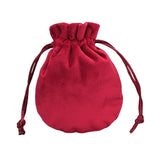 Maxbell Drawstring Bag Velvet Gift Bag Rings Jewelry Pouch Wine Red 9.5x11.5cm