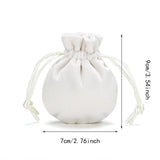 Maxbell Drawstring Bag Velvet Gift Bag Rings Jewelry Pouch Beige 6.5x8.5cm