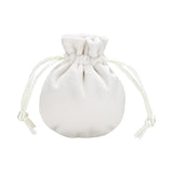 Maxbell Drawstring Bag Velvet Gift Bag Rings Jewelry Pouch Beige 6.5x8.5cm