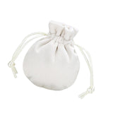 Maxbell Drawstring Bag Velvet Gift Bag Rings Jewelry Pouch Beige 6.5x8.5cm