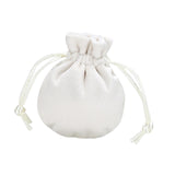 Maxbell Drawstring Bag Velvet Gift Bag Rings Jewelry Pouch Beige 6.5x8.5cm