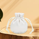 Maxbell Drawstring Bag Velvet Gift Bag Rings Jewelry Pouch Beige 6.5x8.5cm