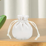 Maxbell Drawstring Bag Velvet Gift Bag Rings Jewelry Pouch Beige 6.5x8.5cm