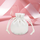 Maxbell Drawstring Bag Velvet Gift Bag Rings Jewelry Pouch Beige 6.5x8.5cm