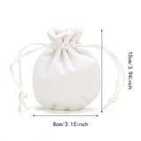 Maxbell Drawstring Bag Velvet Gift Bag Rings Jewelry Pouch Beige 7.5x9.5cm