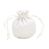 Maxbell Drawstring Bag Velvet Gift Bag Rings Jewelry Pouch Beige 7.5x9.5cm