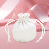Maxbell Drawstring Bag Velvet Gift Bag Rings Jewelry Pouch Beige 7.5x9.5cm