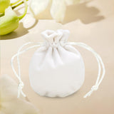 Maxbell Drawstring Bag Velvet Gift Bag Rings Jewelry Pouch Beige 7.5x9.5cm