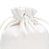 Maxbell Drawstring Bag Velvet Gift Bag Rings Jewelry Pouch Beige 9.5x11.5cm
