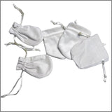 Maxbell Drawstring Bag Velvet Gift Bag Rings Jewelry Pouch Beige 9.5x11.5cm