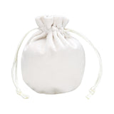 Maxbell Drawstring Bag Velvet Gift Bag Rings Jewelry Pouch Beige 9.5x11.5cm