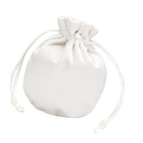 Maxbell Drawstring Bag Velvet Gift Bag Rings Jewelry Pouch Beige 9.5x11.5cm