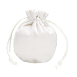 Maxbell Drawstring Bag Velvet Gift Bag Rings Jewelry Pouch Beige 9.5x11.5cm