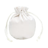 Maxbell Drawstring Bag Velvet Gift Bag Rings Jewelry Pouch Beige 9.5x11.5cm
