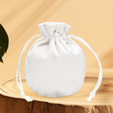 Maxbell Drawstring Bag Velvet Gift Bag Rings Jewelry Pouch Beige 9.5x11.5cm