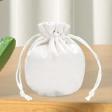 Maxbell Drawstring Bag Velvet Gift Bag Rings Jewelry Pouch Beige 9.5x11.5cm